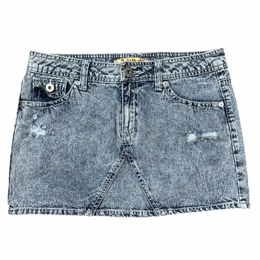 Y2K Tyte Denim Mini Skirt Size 9